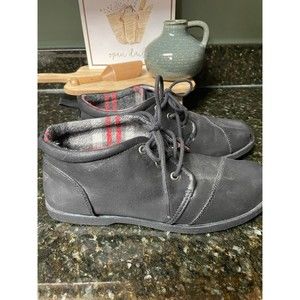 Bobs Black Ankle Height Lace up Shoes Size 9.5